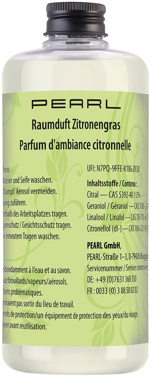 PEARL Raumduft Flüssigkeit: 4er-Set Raumduft-Nachfüllflaschen, 4 verschiedene Düfte, je 500 ml (Raumduftflaschen Nachfüllsets, Raumbeduftung Nachfüllflasche, Sauna)