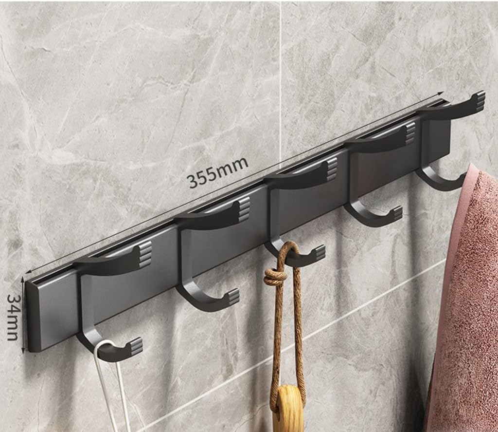 3/4/5/6/7/8 Hooks Coat Rack Wall Mount Hook Hanger Organizer Hat Clothes Hanging For Towel Jacket