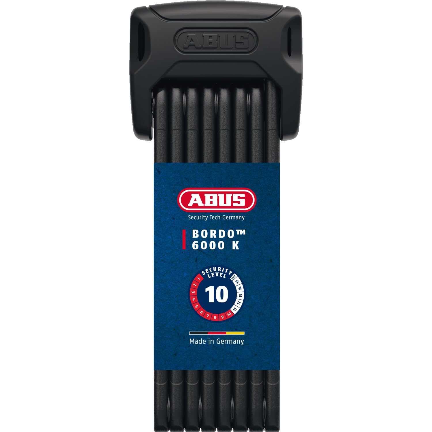 ABUS Faltschloss Bordo 6000K mit SH-Schlosshalter - Fahrradschloss mit XPlus Zylinder für hohen Manipulationsschutz - ABUS-Sicherheitslevel 10