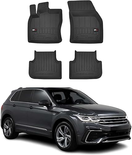 OMAC Tapetes de piso prémium para Volkswagen Tiguan 2018-2023, tapetes de automóvil para todo tipo de clima, 3D, ajuste personalizado, tapete de