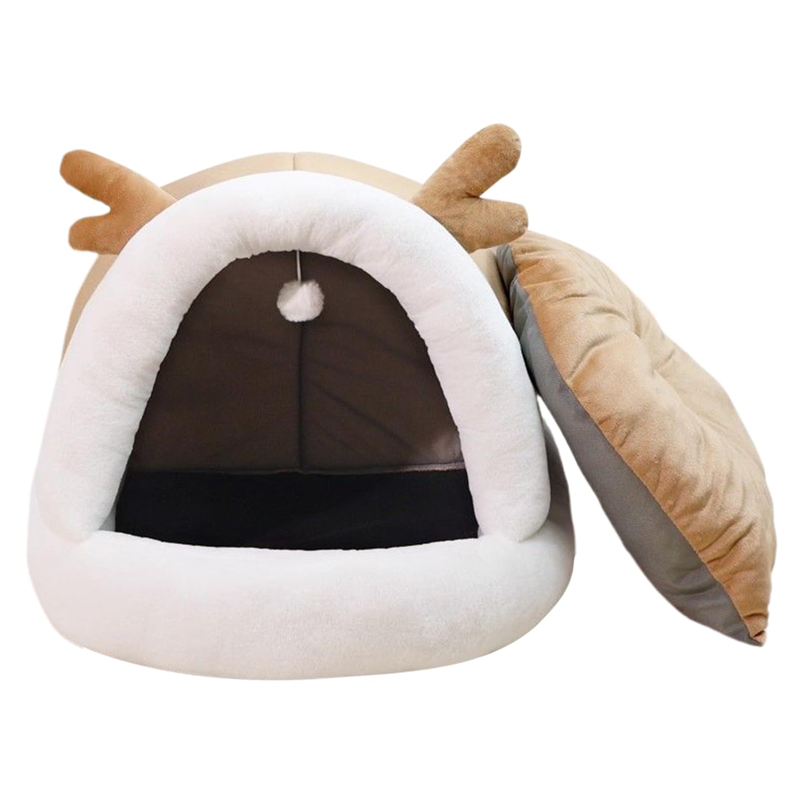 Lit fermé pour chat et nid en peluche pour petit chien intérieur