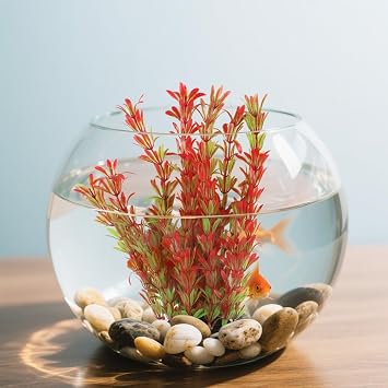 Vivifying Aquarium Artificial Plants, 2 Pack 25cm/9.8inch Tall Plastic Plants for Fish Tanks
