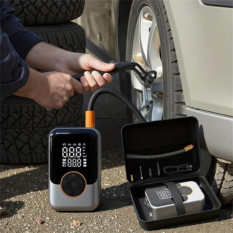 Compresor de aire inalámbrico para coche y bomba de aire digital para moto 3