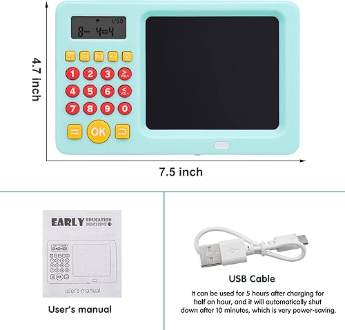 Miniatura 4 de Juegos de matemáticas para niños de 5 6 7 8 años, tableta de escritura LCD para niños, juegos educativos de aprendizaje de matemáticas, regalos