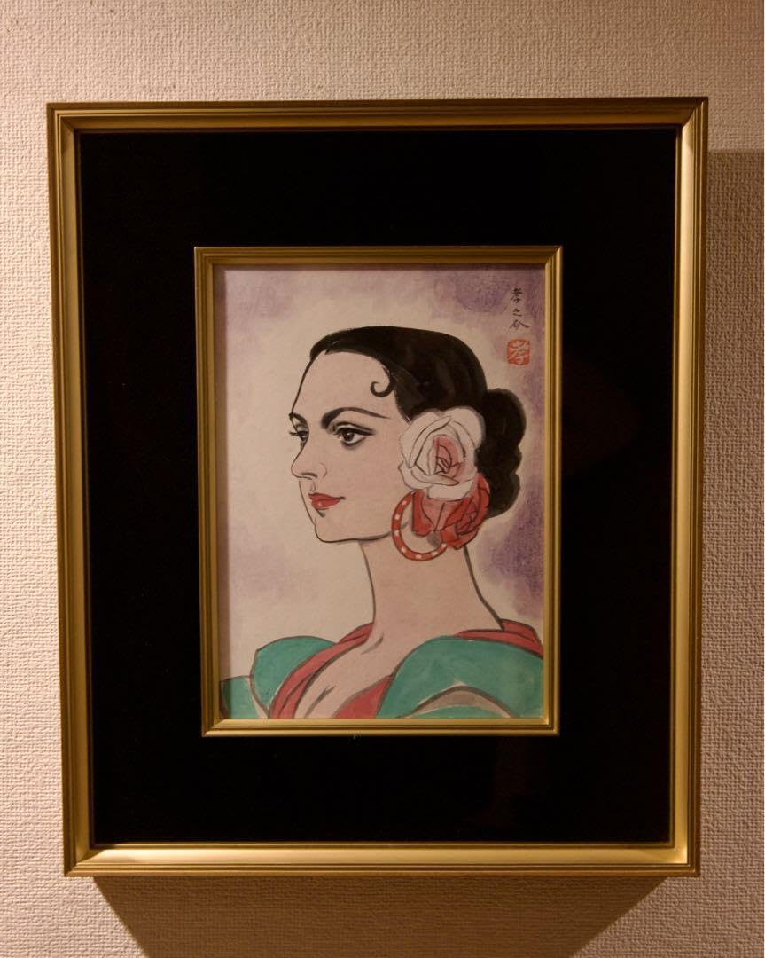 田村孝之介 「西班牙の人」 水彩画 田村孝之介 「西班牙の人」 水彩画 田村孝之介 「西班牙の人