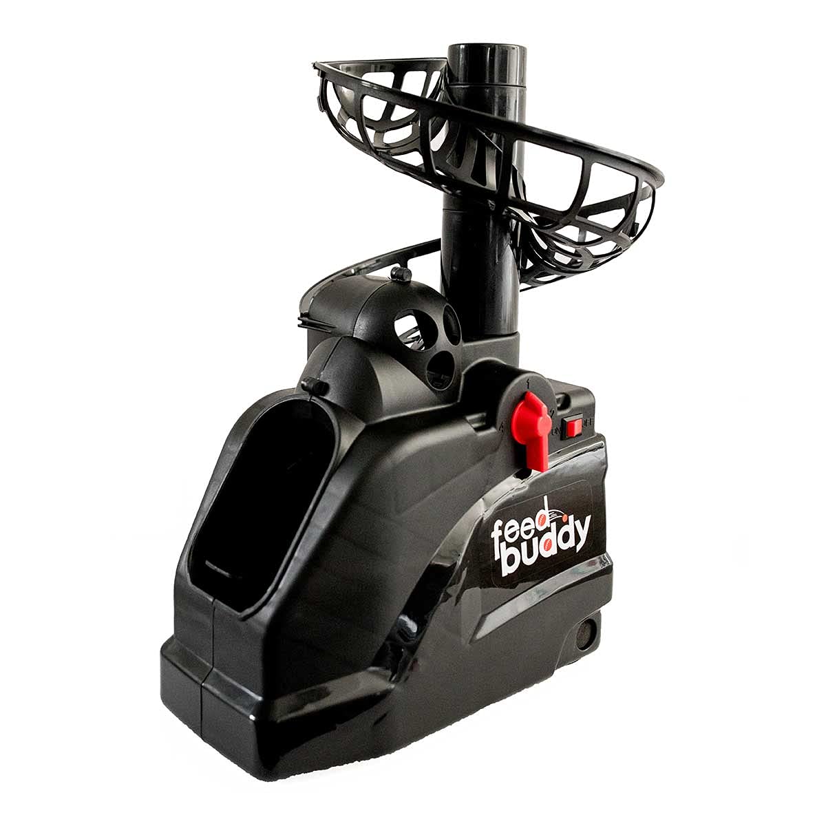 FEED BUDDY Plastic Automatic Cricket Feed Machine (Without Balls, Black)