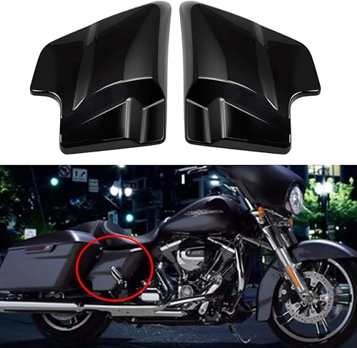 Miniatura 7 de Benlari Cubiertas laterales negras brillantes, paneles laterales compatibles con Harley Davidson Touring Street Glide Road Glide Electra Glide Road