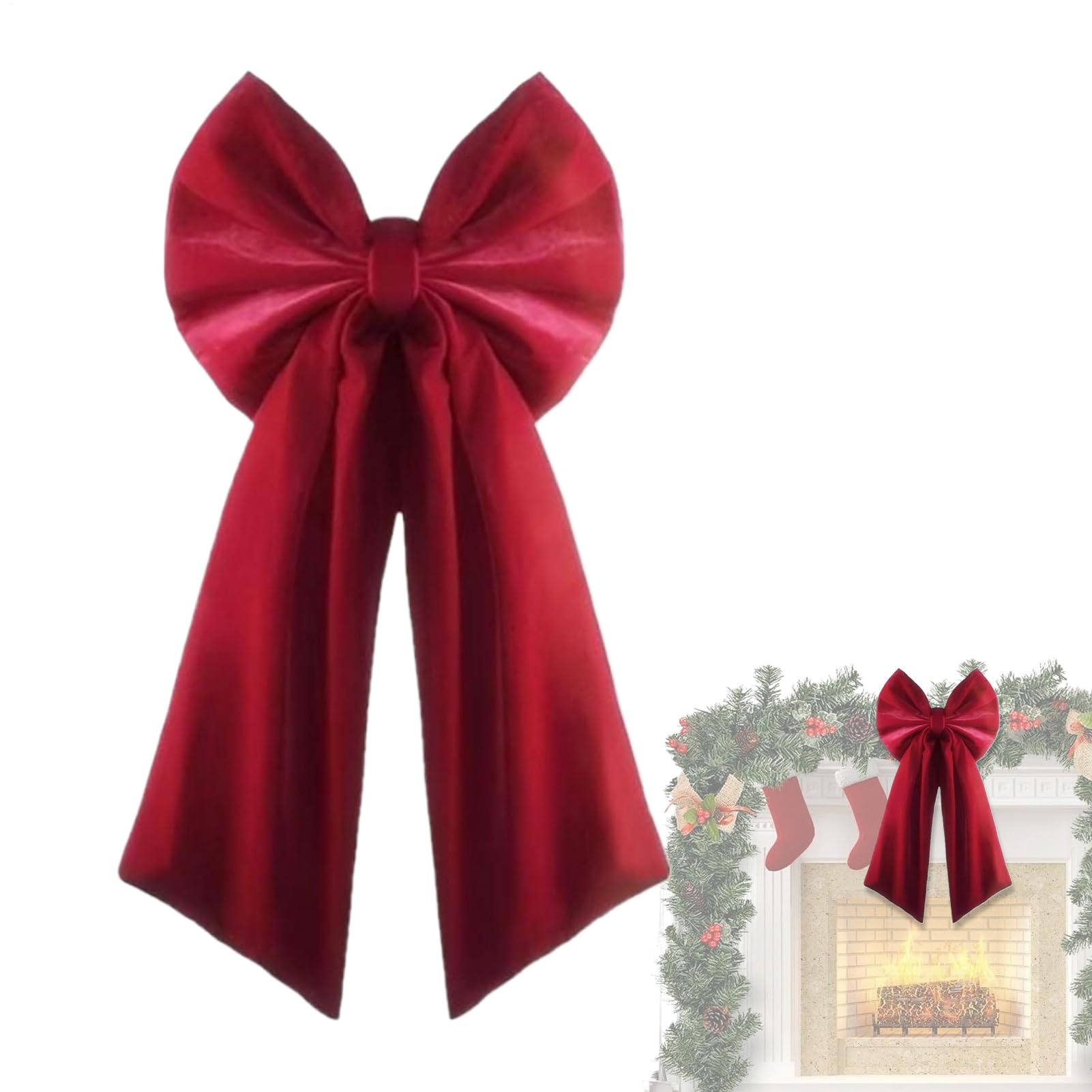 Lazos para árbol de Navidad de terciopelo para decorar terrazas y fiestas