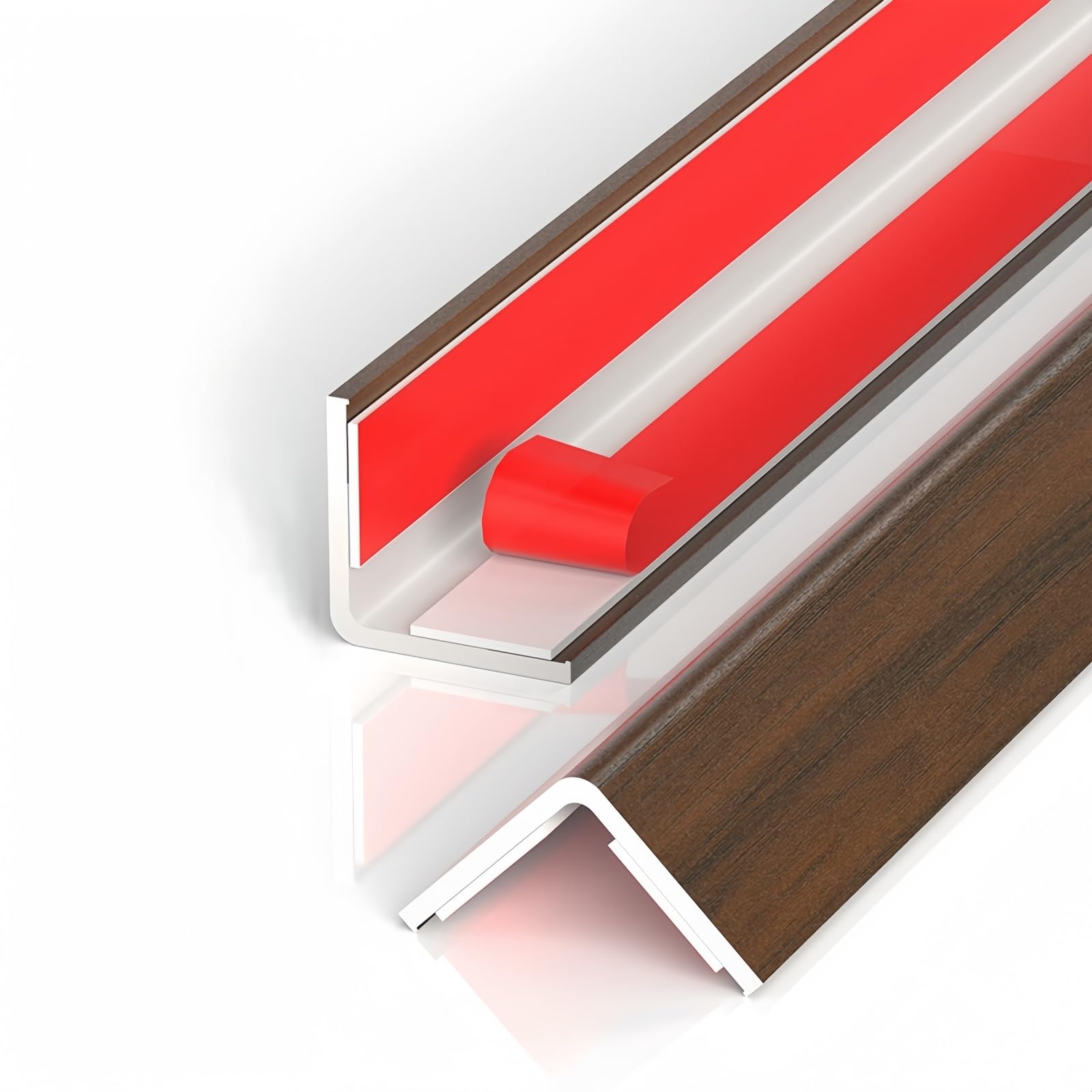 Baguette pour carrelage et protection murale PVC de 100 cm anti-choc bande 40 mm