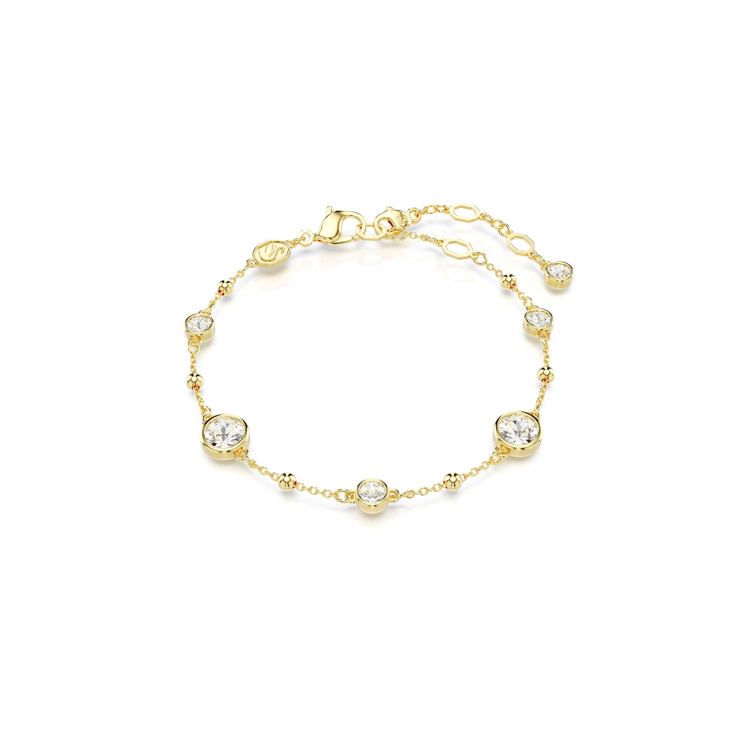 Swarovski Jewellery Gold Swarovski Imber Round Cut Scattered Tone Bracelet 0.7Cm, 16.5-19.5Cm