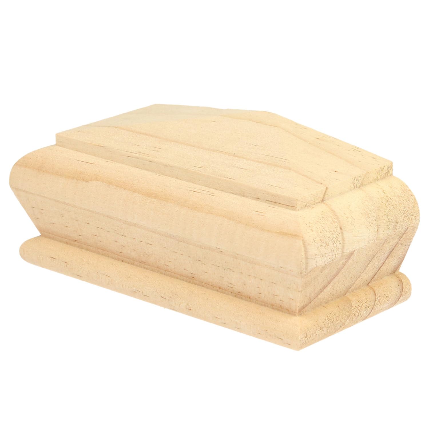 Pine Half Pyramid Newel Cap 70 x 33mm – Square Stair Post Cap – Unfinished Softwood 95mm x 47.5mm x 46mm – Staircase Finial – Jackson Woodturners