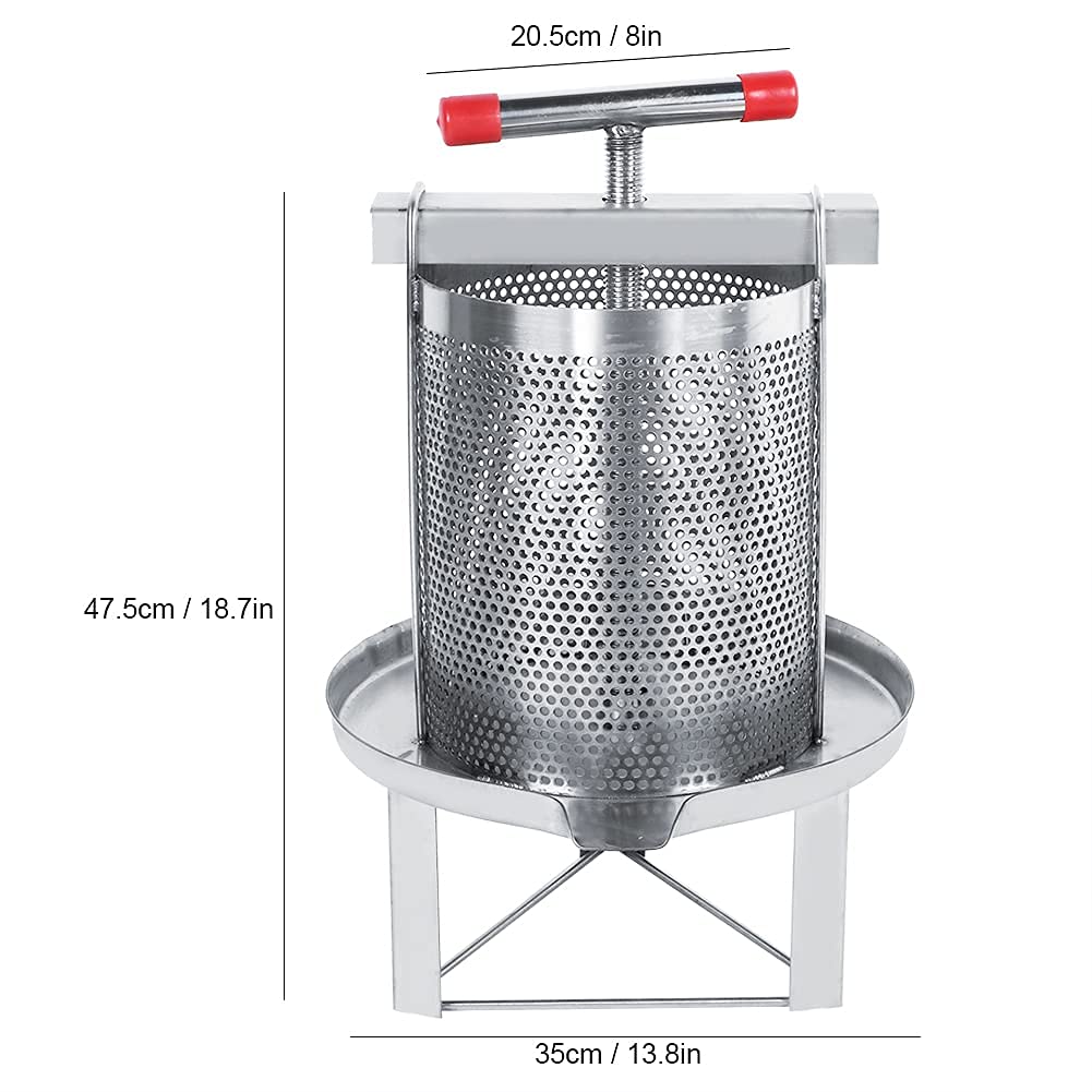 FAXIOAWA Honey Press Manuale in Acciaio Inossidabile per Uso Domestico Honey Press Press Strumento per l'apicoltura Attrezzatura per la Produzione di filtri