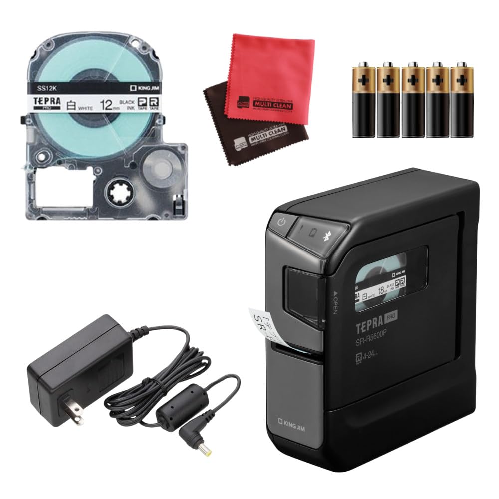 Amazon.co.jp: キングジム テプラプロ SR-R5600P ＆ 白テープ12mm
