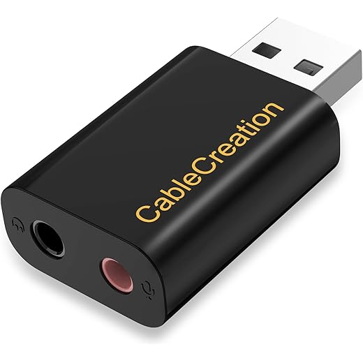 CableCreation USB to 3.5mm Audio Adapter 5mm