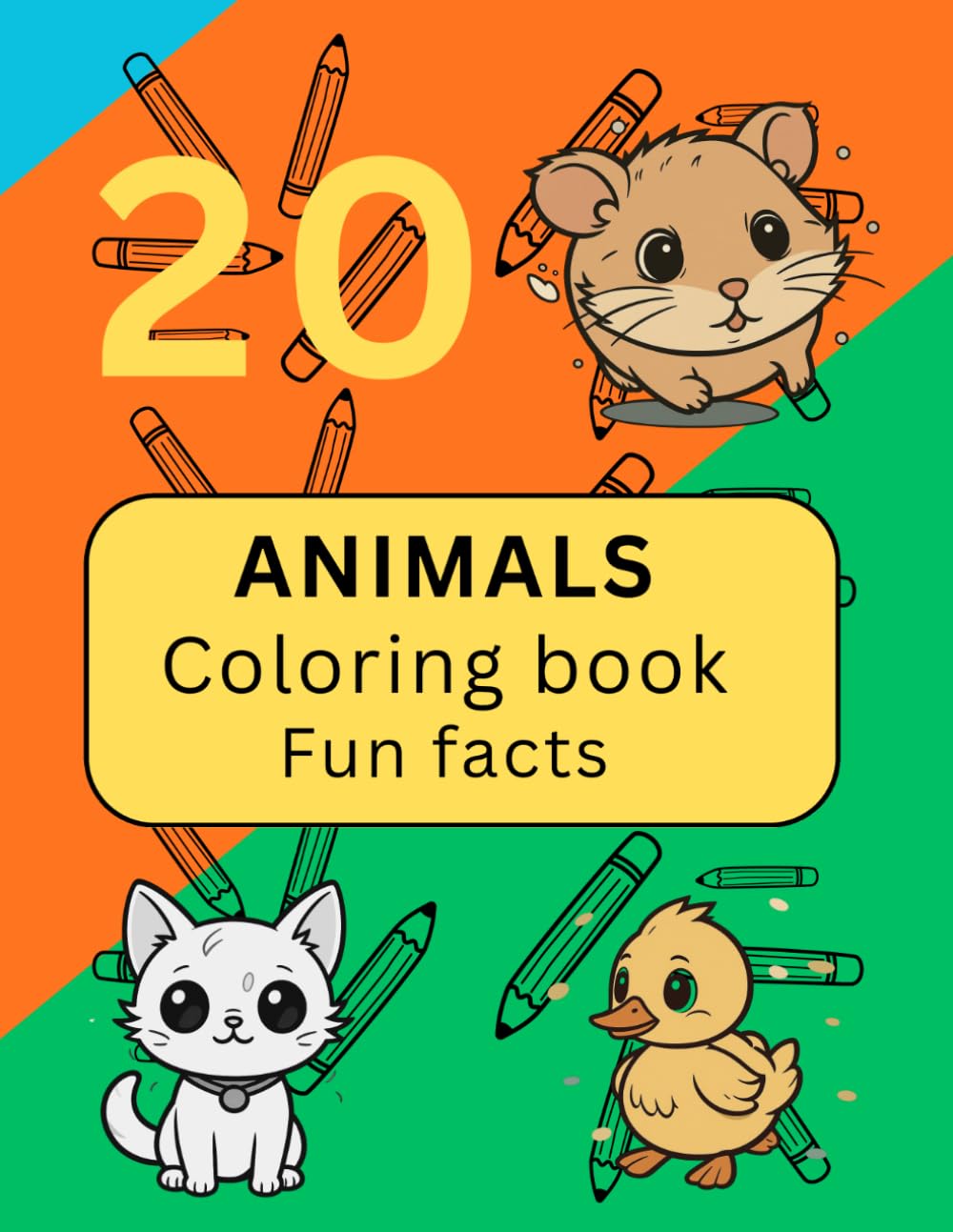 Amazing Animals Coloring Book for Kids: 20 Large Illustrations with Fun Animal Facts for Early Learners