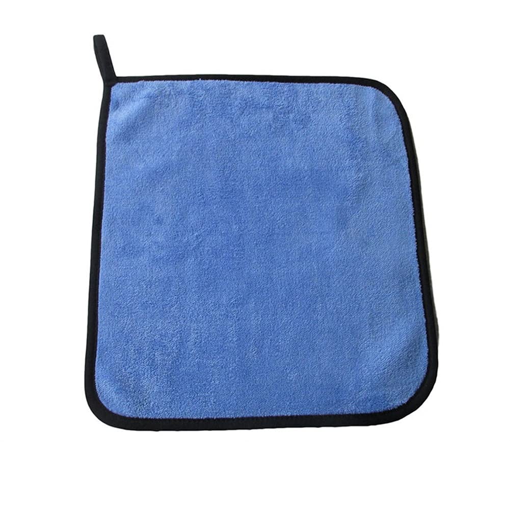 Toalla seca 30x30/40/ 60CM Toalla de microfibra para lavado de autos Paño de secado para limpieza de autos Dobladillo Paño para el cuidado del auto Detallado Toalla azul para lavado de autos (Color