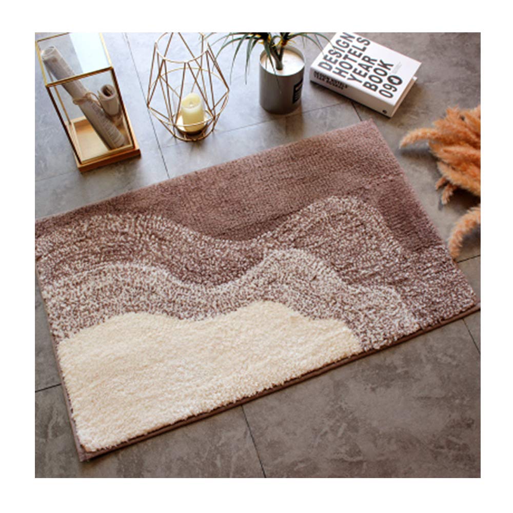 Bandezid Brown Soft Plush Bath Rugs,Super Water Absorption Bathroom Rug Carpet,Indoor Mats Rugs For Entryway