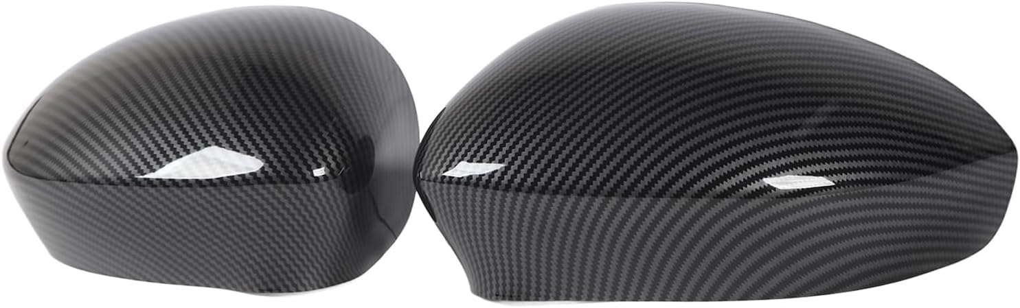 Side Rearview Mirror Cover Carbon Fiber Style for FI AT 500 2007 to 2020 Left Right Door Wing Mirror Cap Replacement (Carbon Fiber Style)