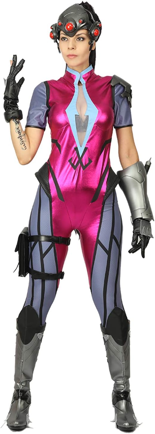 Overwatch Women's Widowmaker Jumpsuit Cosplay Costume Halloween One-Piece Bodysuit Amélie Lacroix Game Anime Suit