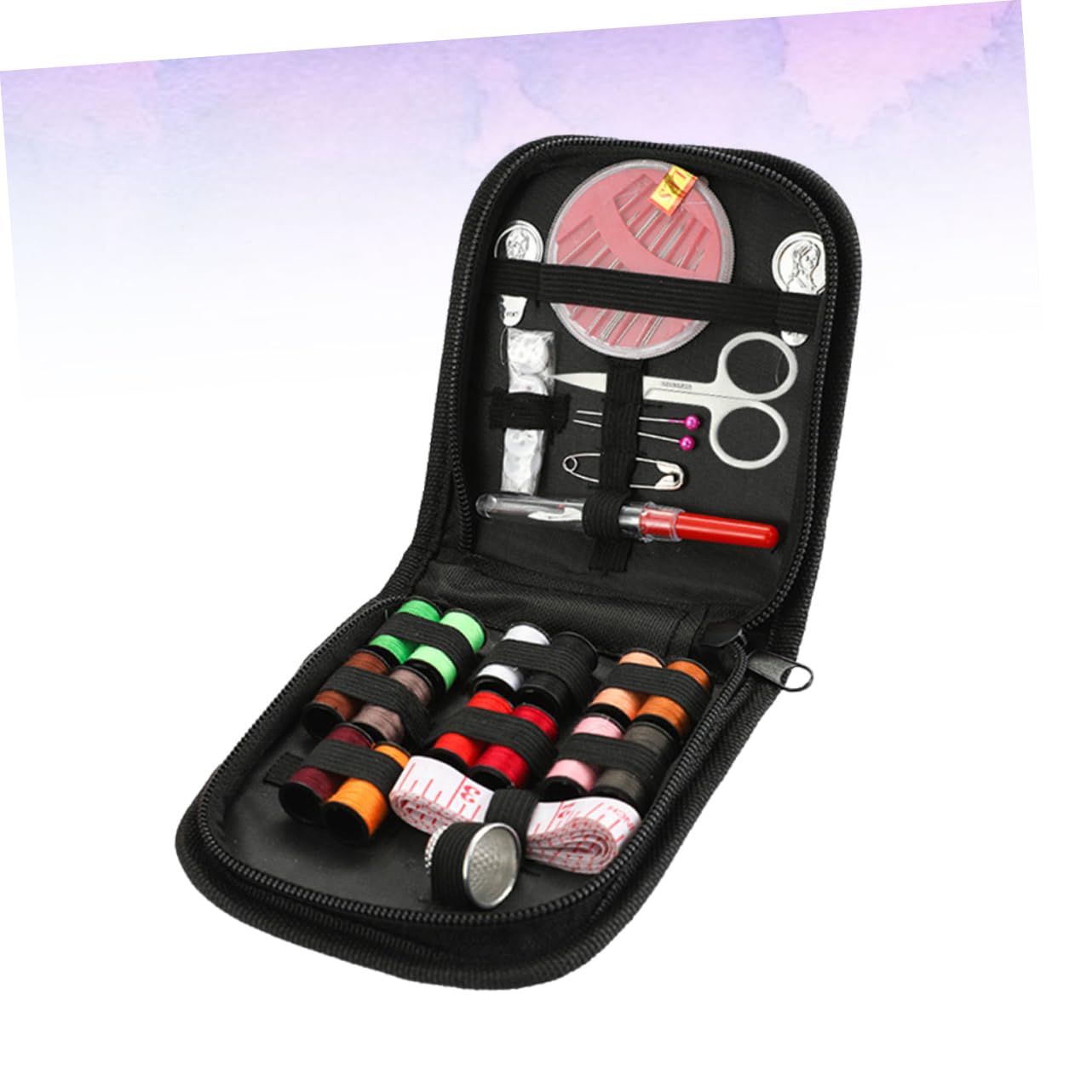 DIYEAH 3sets Kit Da Cucito Mini Portatile Da Viaggio Set Completo Di Accessori Per Cucito Con Filo Forbici e Ago Inclusa Pochette Per Organizzazione Utile Per Casa e Viaggi