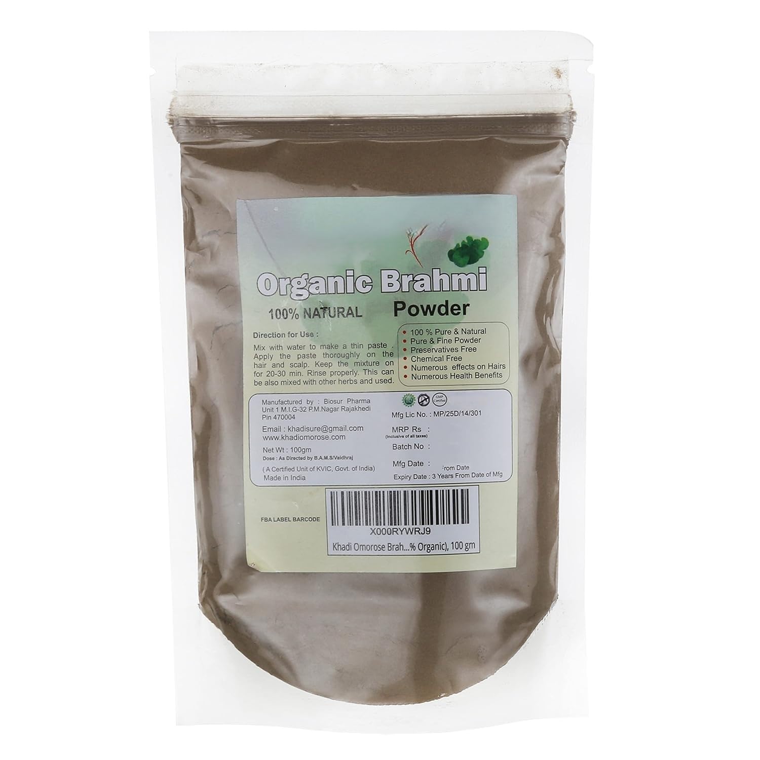 Tu Brahmi Powder For Healthy Hairs-100 Grams