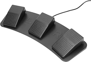 CHICIRIS USB foot pedal, ergonomic design, high sensitivity, wide application, USB ABS triple foot pedal to zoom for playing test games