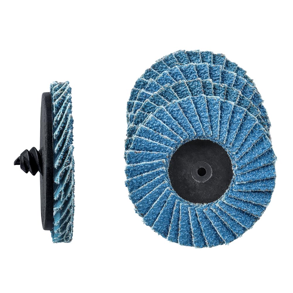 Treki 15 Stück Mini Fächerscheiben für Bohrmaschine 40/60/80er Körnung, 50 MM Schleifscheiben Pad Kit mit 6,35 MM Adapter, Schleifaufsatz für Akkuschrauber, Klein Schleifpapier Schleifpads