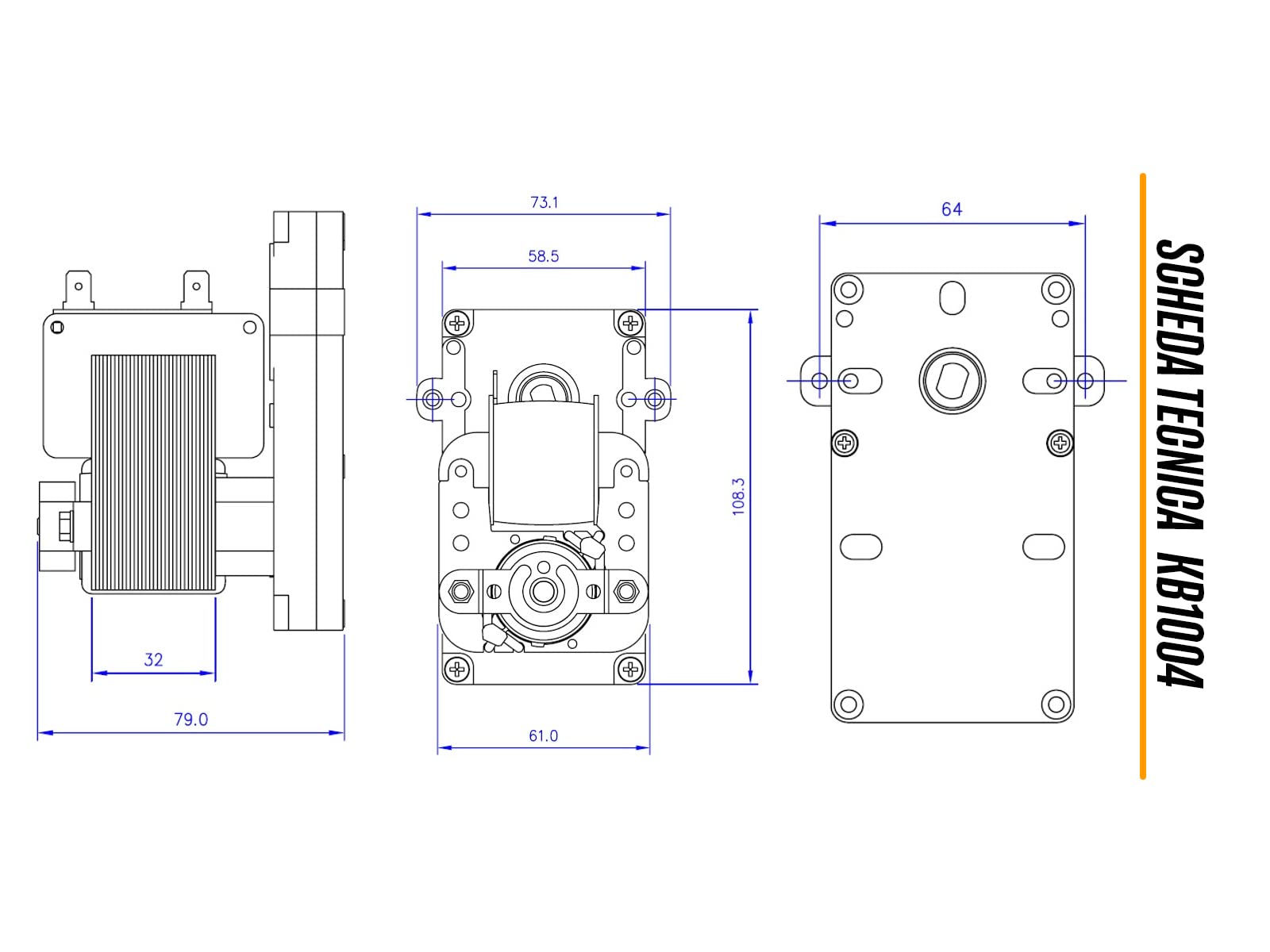 ERICAMBI, Motoriduttore KB1004 Mellor serie T14 per Stufe a Pellet, Velocità 5rpm, Pacco Lamellare 32mm, Ø Albero 8,5mm, Senso di Rotazione Antioraria, Spianatura Doppia, Karmek One Eurostek