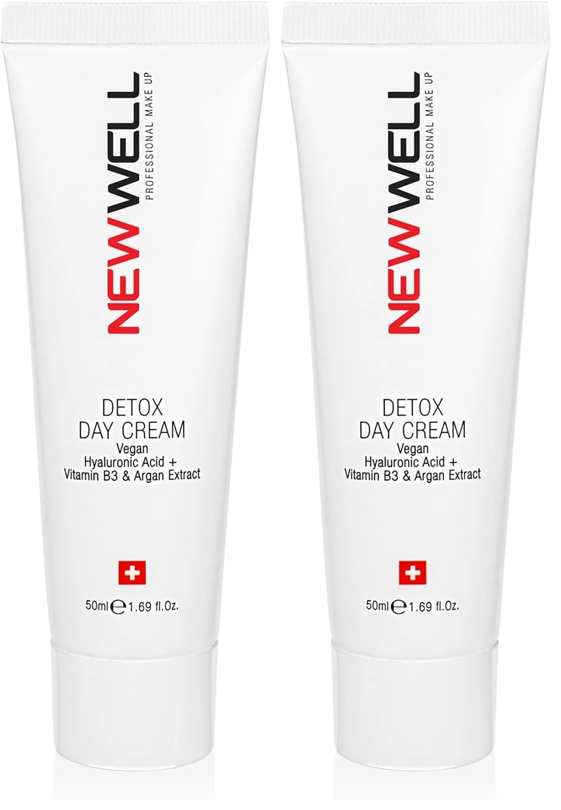 New Well Detoks Yüz Bakım Nemlendirici Krem Yüz Hya Asit Ve Vitamin B3 Ve Argan Gündüz Tüp 50 1 (2 paketi)