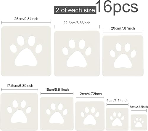 Miniatura 2 de 16 plantillas de plástico con diseño de oso pequeño, lindo perro, reutilizable, para manualidades en ventana, decoración del hogar, manualidades