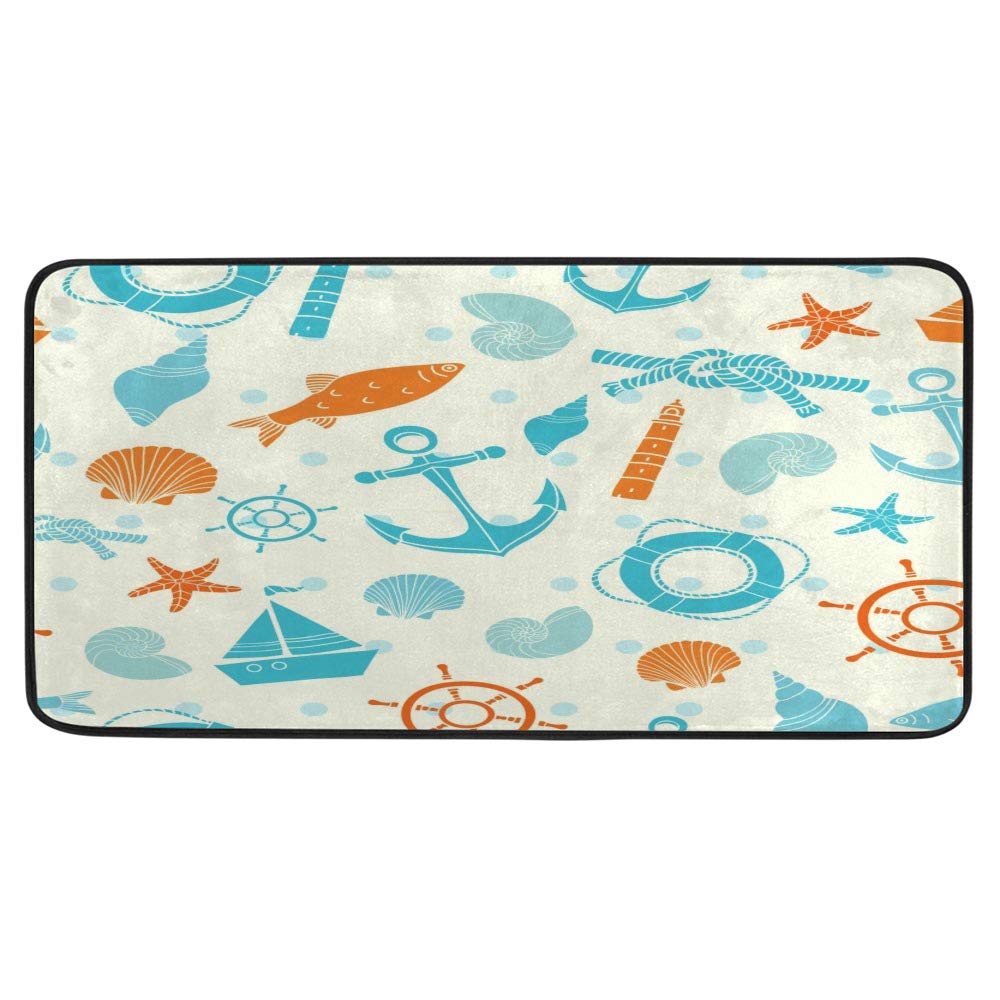 Tapis de cuisine au motif océan idéal pour le bureau debout et la décoration