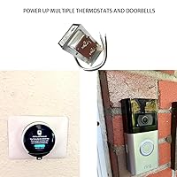 Vista 4 de Transformador de timbre de 24 V 40 VA AC fuente de alimentación termostato adaptador de corriente cableada transformador de timbre de puerta