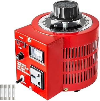 Variable Transformer Power Supply with Fuse, 0-300V AC LCD Display Transformer Built-in Copper Coil for Power Supply Durable Coil Variac Toroidal CoreSize3000VA
