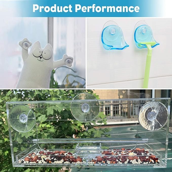 Image of Multipurpose Plastic Suction Cup Sucker Pads Bush Holder Without Hooks in Multiple Sizes (Pack of 12)