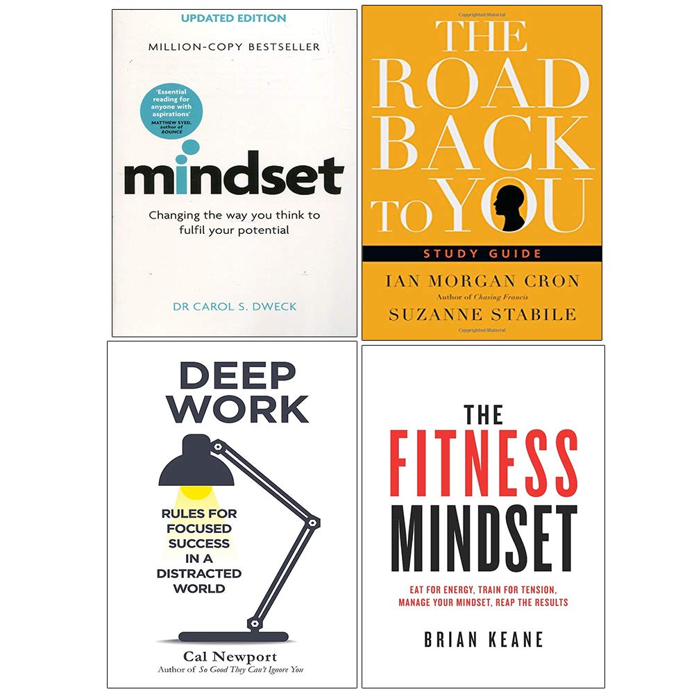 Mindset, Road Back To You, Deep Work, Fitness Mindset 4 Books Collection Set