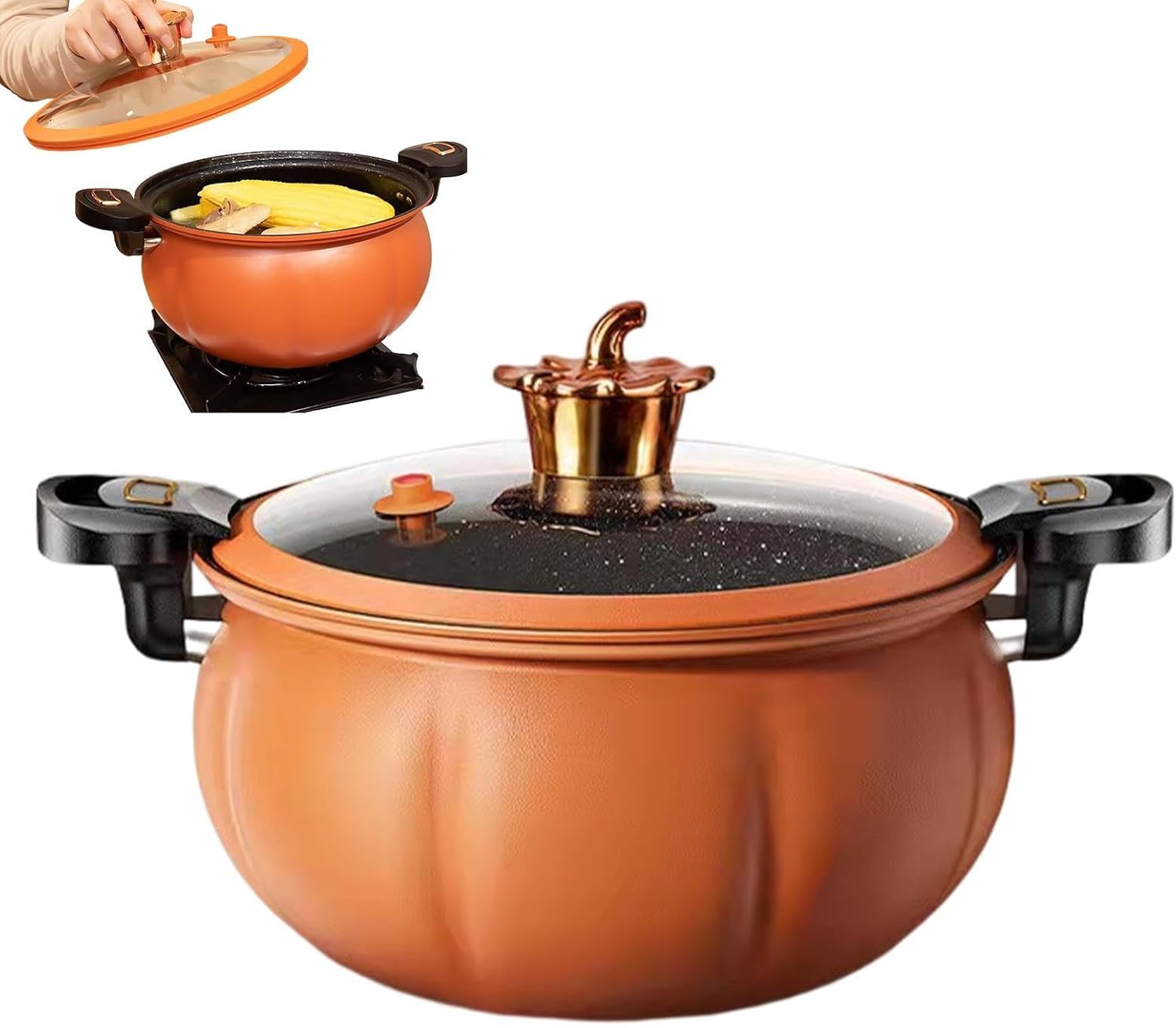 Amazon.com: Pressure Pot For Cooking, 8L Pumpkin Pressure Pot ...