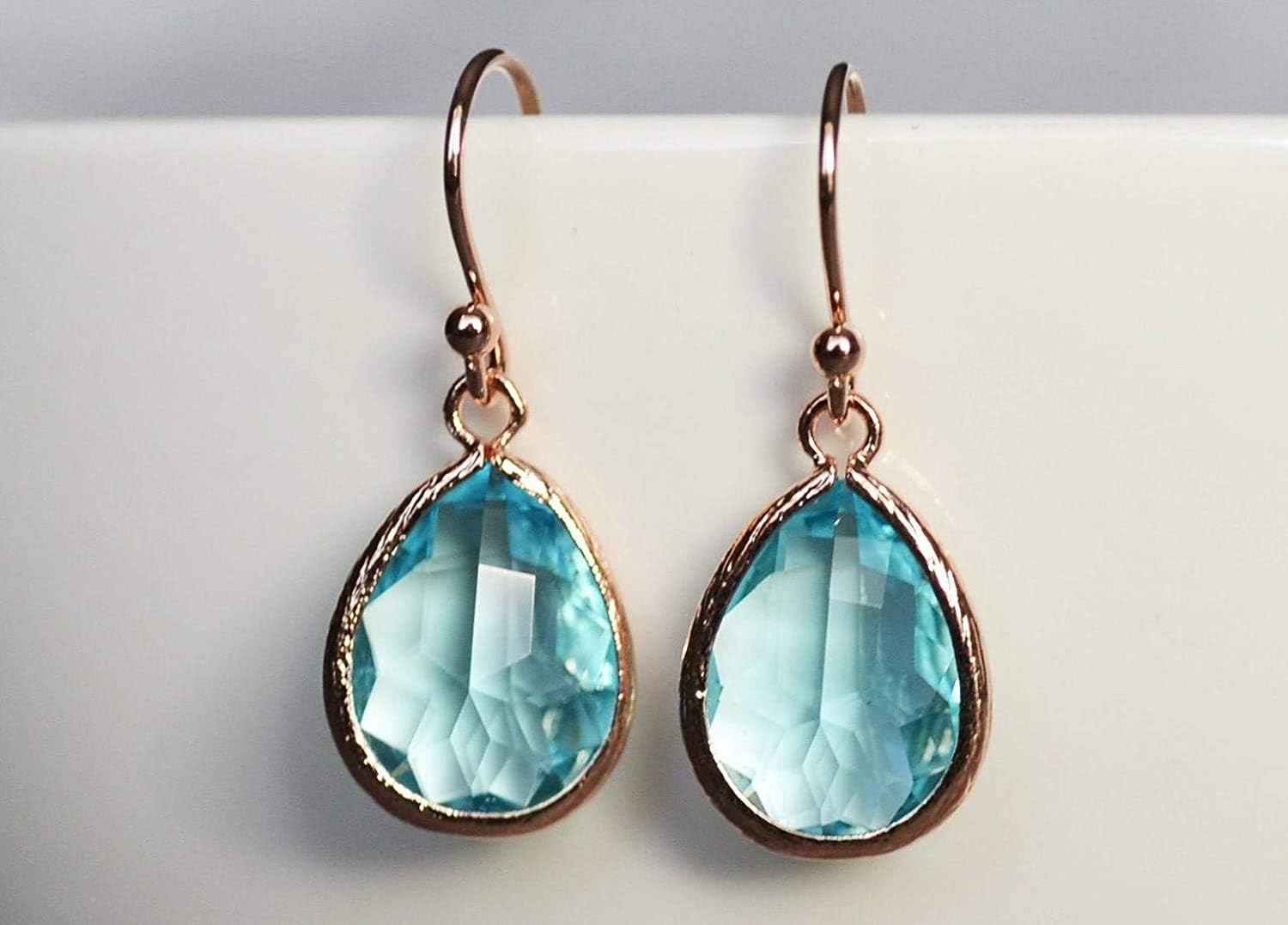 Birthstone Tear Drop Earrings, Birthday Gift for Her, Teardrop Birthstone Earrings, Birth Month Jewelry, Bridesmaid Gift - Gold, Silver or Rose Gold Finish