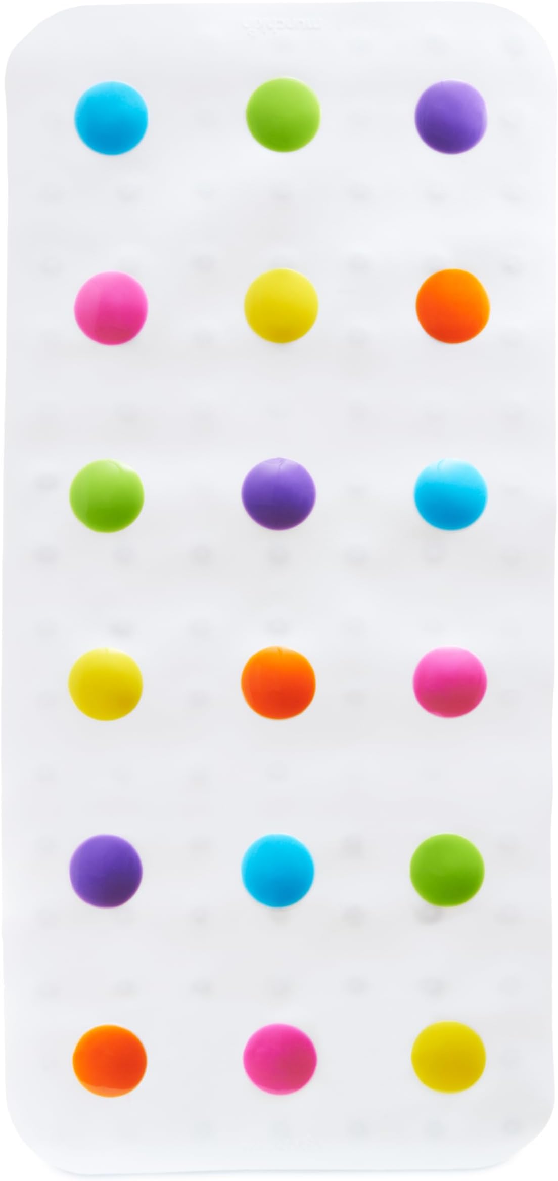 Munchkin® Dots™ Bath Mat for Kids, Multicolored, 30.5x14.25 Inch