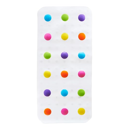 Munchkin® Dots™ Bath Mat for Kids, Multicolored, 30.5x14.25 Inch