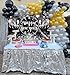 Black Silver Happy New Year Backdrop 2026 New Years Party Banner Backdrop New Years Eve Annual Countdown Party Supplies Fireworks Glitter Dots Cheers to Family Party Decor Banner (94X70 inch (8x6FT))