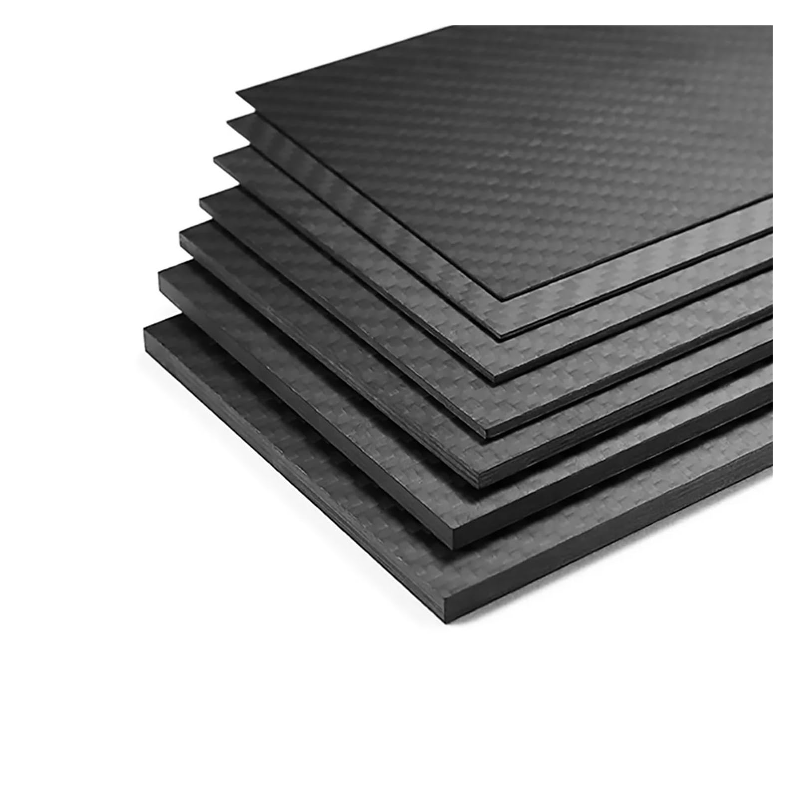 3K panneau de fibre de carbone, Plaques de carbone 3K lisses, finition brillante et mate, épaisseur 0,2-10 mm. Matériau composite haute dureté. Protection anti-UV(200x300x3mm)
