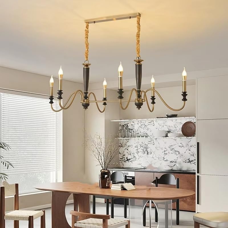 Nordic Ceiling Chandelier ，for Living Room Foyer Bedroom Kitchen Dining Table Vintage Style Led Candle Lamp Home Hanging Lighting,Indoor Illumination