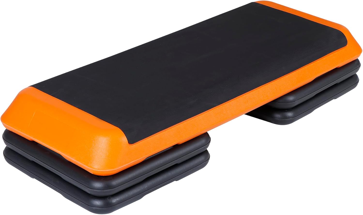 LEMY 43'' Exercise Aerobic Step Platform,Adjustable Fitness Stepper with 4 Stackable Risers,Aerobics Stepper Workout Stepper for Home Gym Cardio Strength & Training