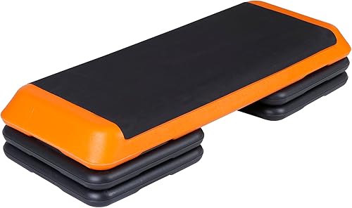 Miniatura 9 de ZenStyle 43" Adjustable Aerobic Stepper Bench with 4/6/8 Inch Risers, Non-Slip Surface for Cardio, Strength Training & Home Fitness Workout Gris /