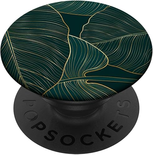 PopSockets PopSockets intercambiables con diseño de hojas tropicales, diseño de hojas tropicales, color verde