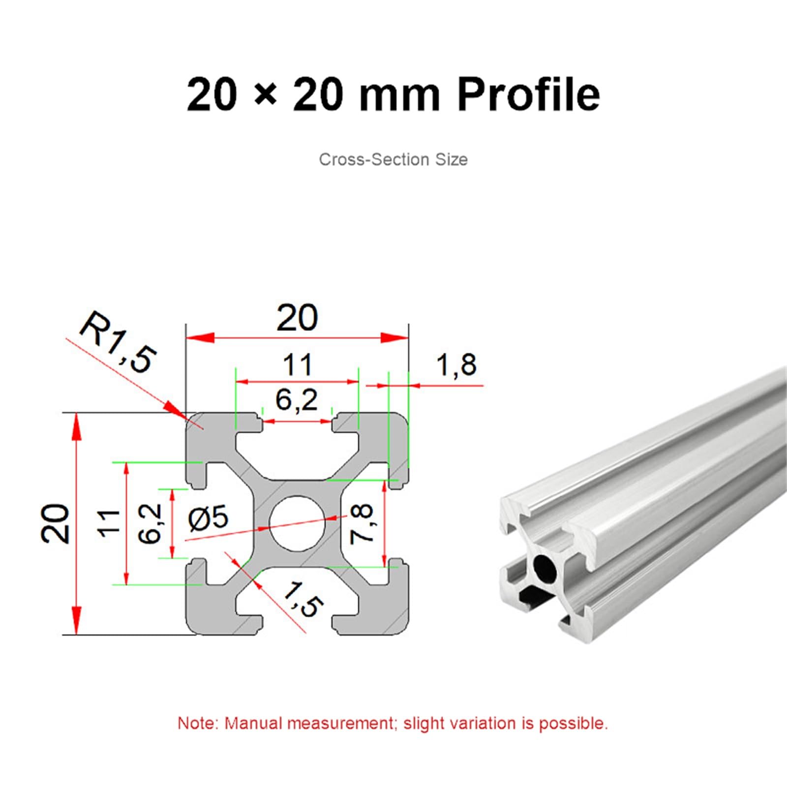 Perfil De Montaje Aluminio Ranura,Perfil Aluminio Anodizado,Perfiles Modulares De ExtrusióN De Aluminio,Resistencia A La AbrasióN,para Impresoras 3D,Soportes Y Muebles