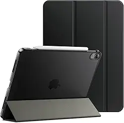 JETech Capa para iPad Air 11 Polegadas M3/M2 (2025/2024), iPad Air 5/4 (10,9 Polegadas, Modelo 2022/2020), Capa Traseira Rígida com Suporte Fino e Ativação/Repouso Automático (Preto)