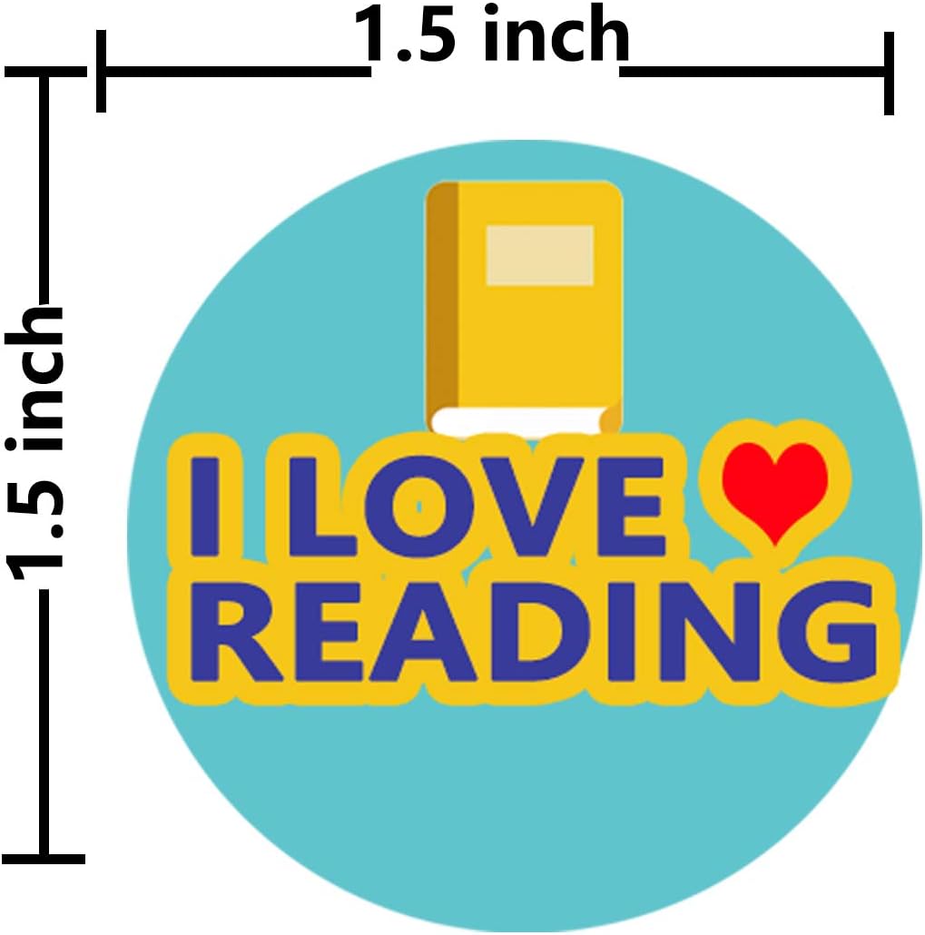 Reading Stickers for Kids,Teacher Reward Labels,Motivational Reading Stickers for Students,Teacher,School,Inspiring Planner Label,1.5 inch 504 Per Pack (Pack of 2)