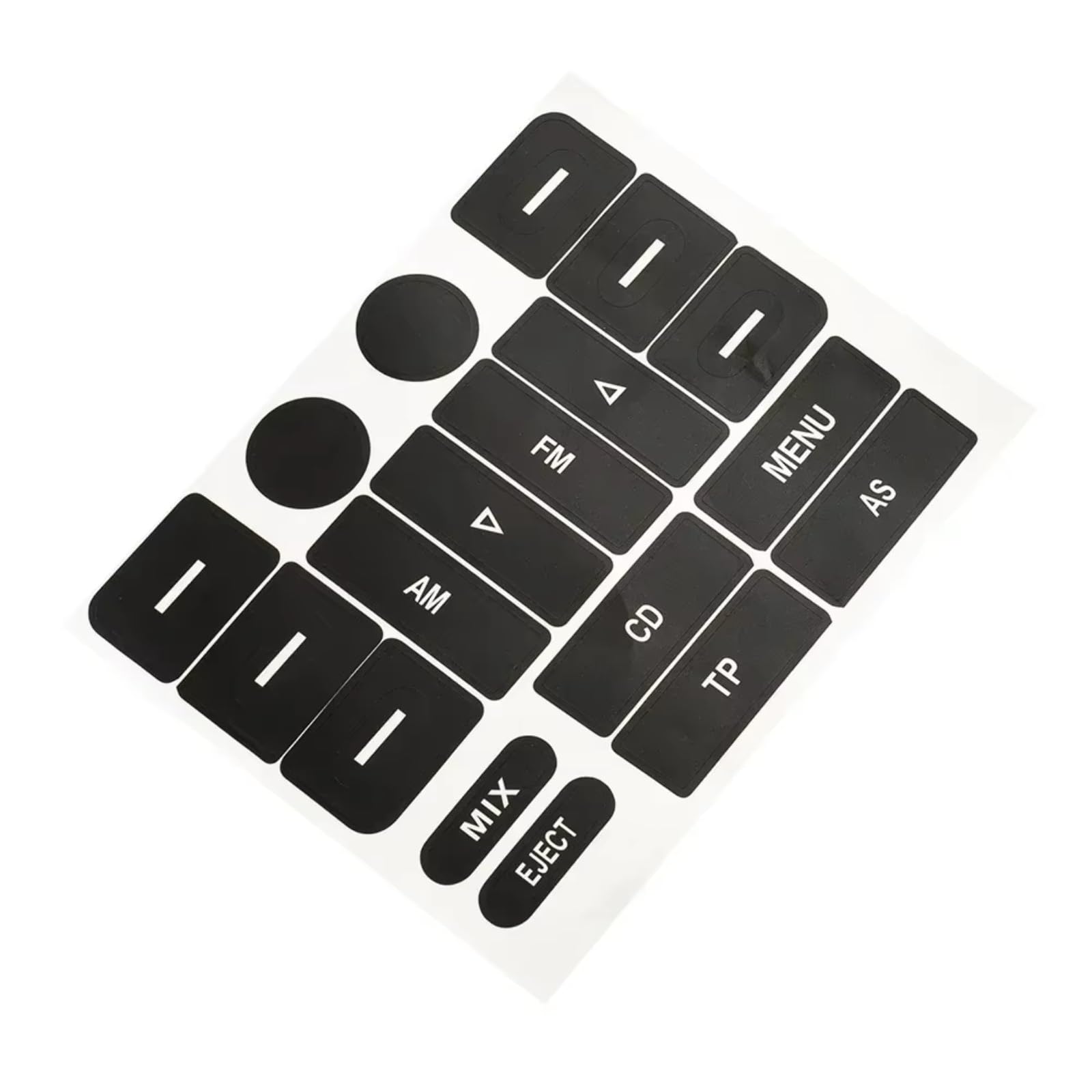 Button Repair Stickers for Car Compatible with Golf MK5 for Passat 1pc Car Front Audio Knobs Repair Sticker Worn Button Matte-Black Automotive Interior-Stickers