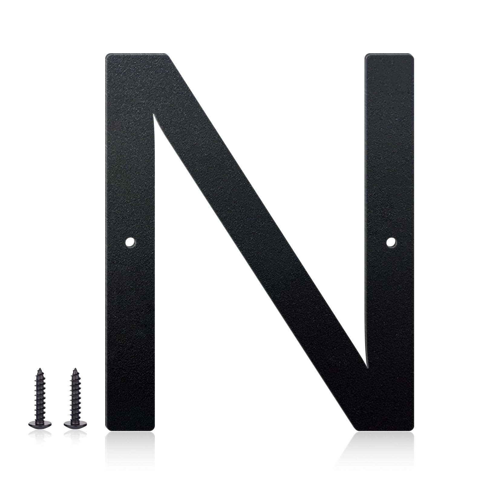 4 Inch House Numbers and Metal Letters for Outdoor Signs, House Numbers for Outside, Aluminum Address Letters and Numbers for Door, Mailbox, Garden, Perfect for Home or Office (Letter N)